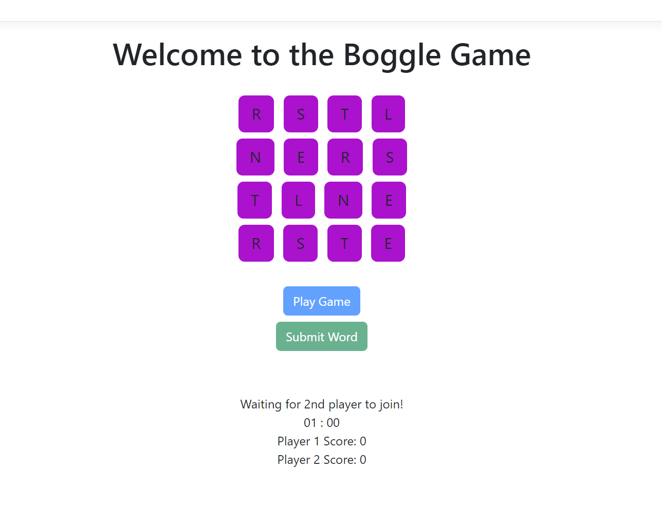 Boggle Game